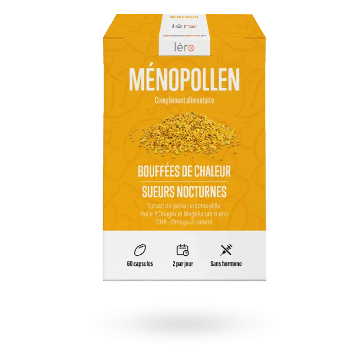 Ménopollen Léro bouffées de chaleur sueurs nocturnes 60 capsules