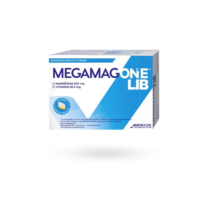 MegamagOne LIB magnésium vitamine B6 45 comprimés