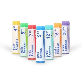 Aralia Racemosa Boiron tubes granules et doses 4 CH 5 CH 7 CH 9 CH 12 CH 15 CH 30 CH