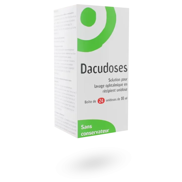 Dacudoses 24 unidoses de solution pour lavage ophtalmique