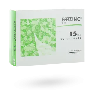 Effizinc 15 mg acné inflammatoire 60 gélules