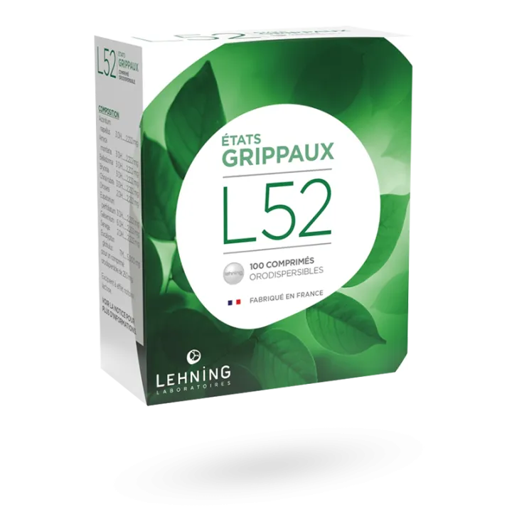 L52 états grippaux Lehning 100 comprimés orodispersibles