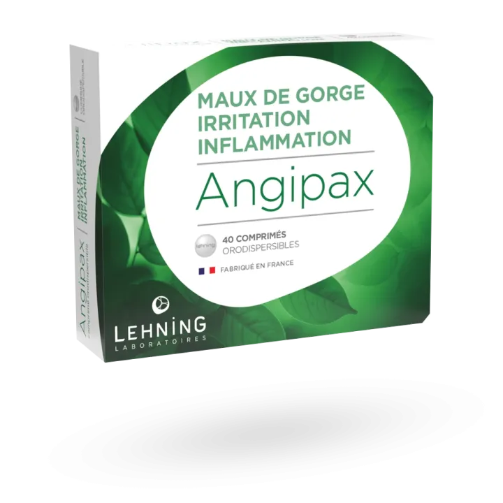 Angipax Lehning angines non bactériennes 40 comprimés orodispersibles