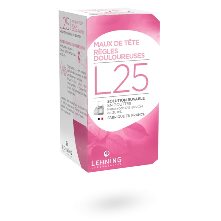 L25 Lehning maux de tête règles douloureuses 30 ml