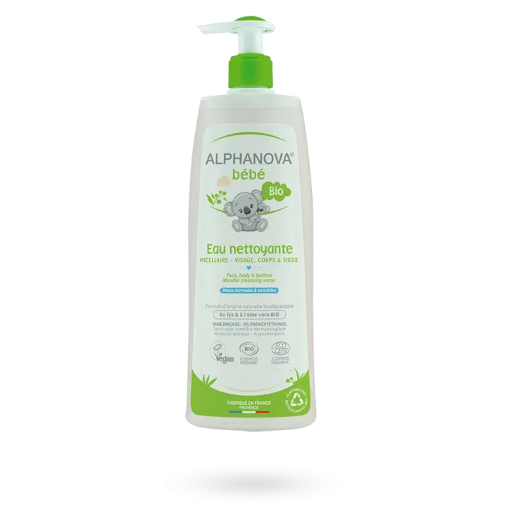 Alphanova Bébé eau nettoyante micellaire BIO 500 ml