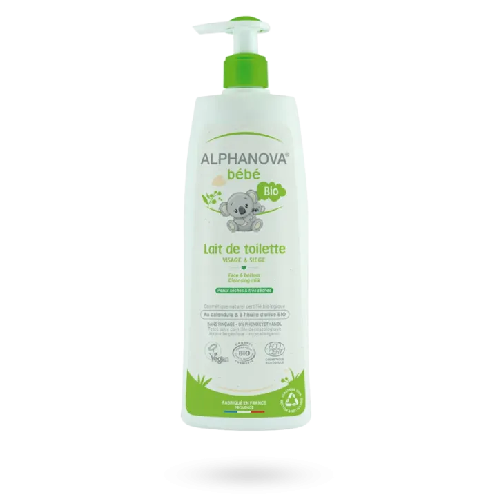 Alphanova Bébé lait de toilette BIO 500 ml