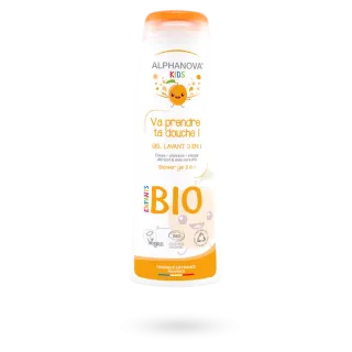 Alphanova Kids gel lavant 3 en 1 BIO "Va prendre ta douche !" 250 ml