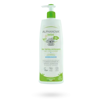 Alphanova Bébé gel dermo-nettoyant 2 en 1 BIO 500 ml