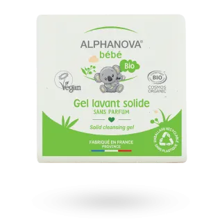 Alphanova Bébé gel lavant solide BIO sans parfum 100 g