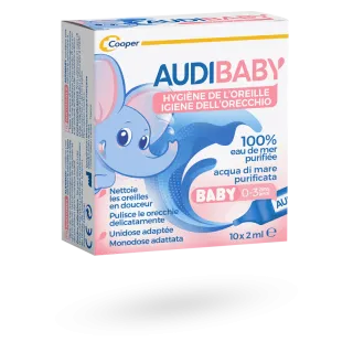 Audibaby hygiène de l'oreille 100% eau de mer 10 unidoses