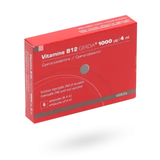 Vitamine B12 Gerda 1000 μg/4ml boite de 6 ampoules