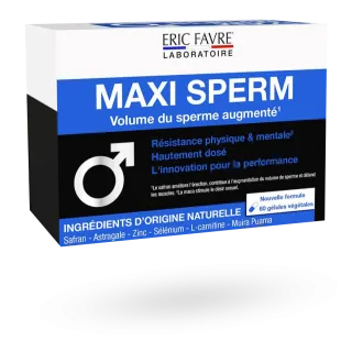 Maxi Sperme volume du sperme augmenté Eric Favre 60 gélules
