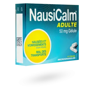 Nausicalm adulte 50 mg nausées vomissement 14 gélules