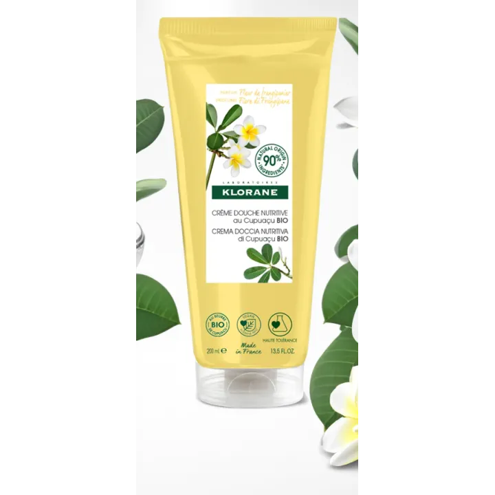 Crème de douche nutritive Klorane Fleur de Frangipanier 200 ml