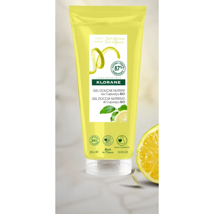 Gel douche nutritif Klorane Zeste d'Agrumes 200 ml