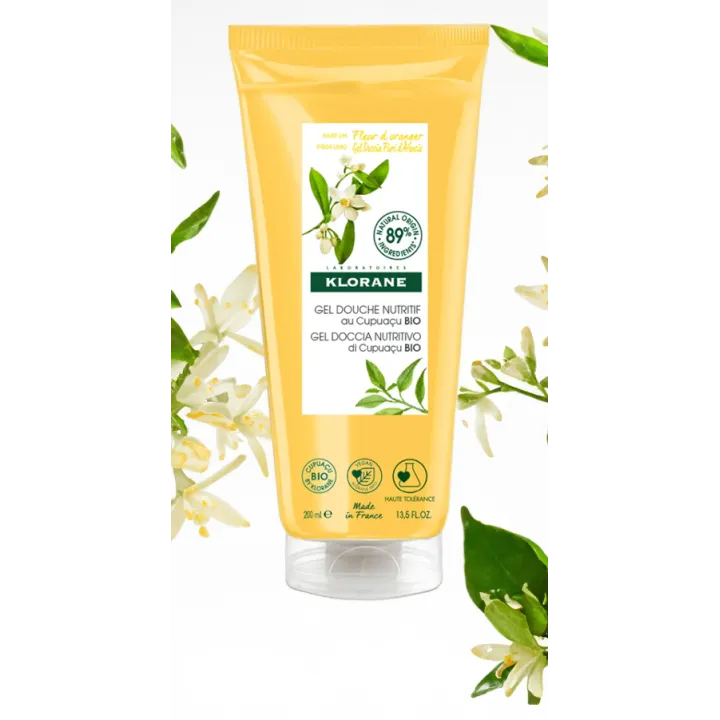 Gel douche nutritif Klorane Fleur d'Oranger 200 ml