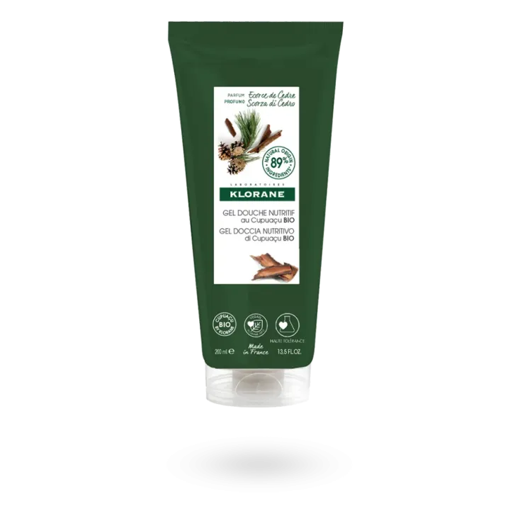 Gel douche nutritif Klorane Écorce de Cèdre 200 ml