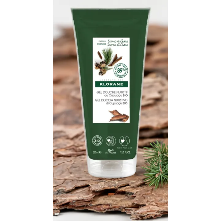 Gel douche nutritif Klorane Écorce de Cèdre 200 ml