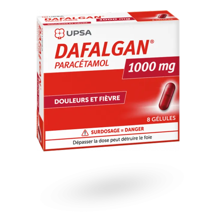 Dafalgan 1000 mg UPSA boite 8 gélules