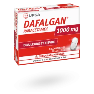 Dafalgan 1000 mg UPSA boite de 8 comprimés pélliculés
