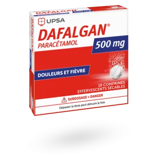 Dafalgan 500 mg UPSA boite 16 comprimés effervescents