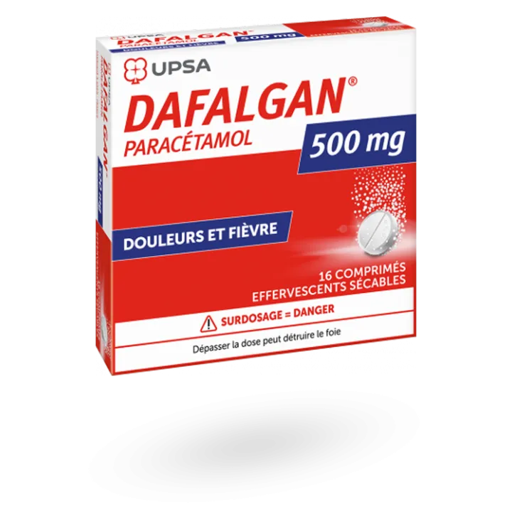 Dafalgan 500 mg UPSA boite 16 comprimés effervescents
