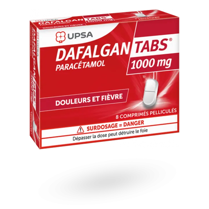 DafalganTabs 1000 mg UPSA 8 comprimés