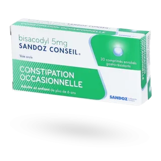 Bisacodyl 5 mg Sandoz conseil constipation 30 comprimés