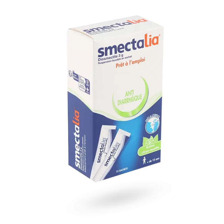Smectalia 3 g prêt à l'emploi 12 sticks citron menthe