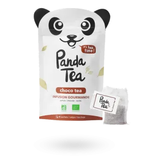 Panda Tea Choco tea infusion BIO gourmande 18 sachets goût chocolat vanille