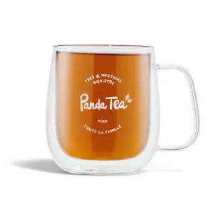 Mug en verre Panda TEA double paroi 350 ml
