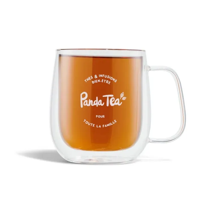 Mug en verre Panda TEA double paroi 350 ml
