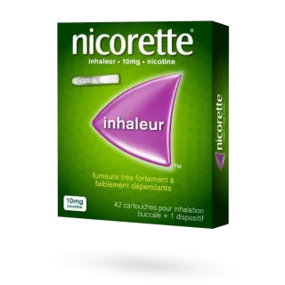 Nicorette inhaleur 10 mg nicotine 42 cartouches