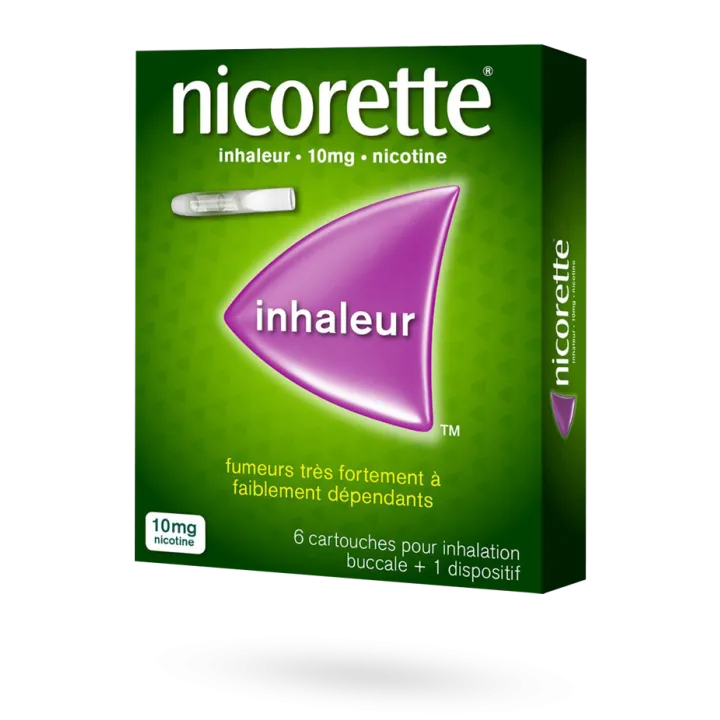 Nicorette inhaleur 10 mg nicotine 6 cartouches