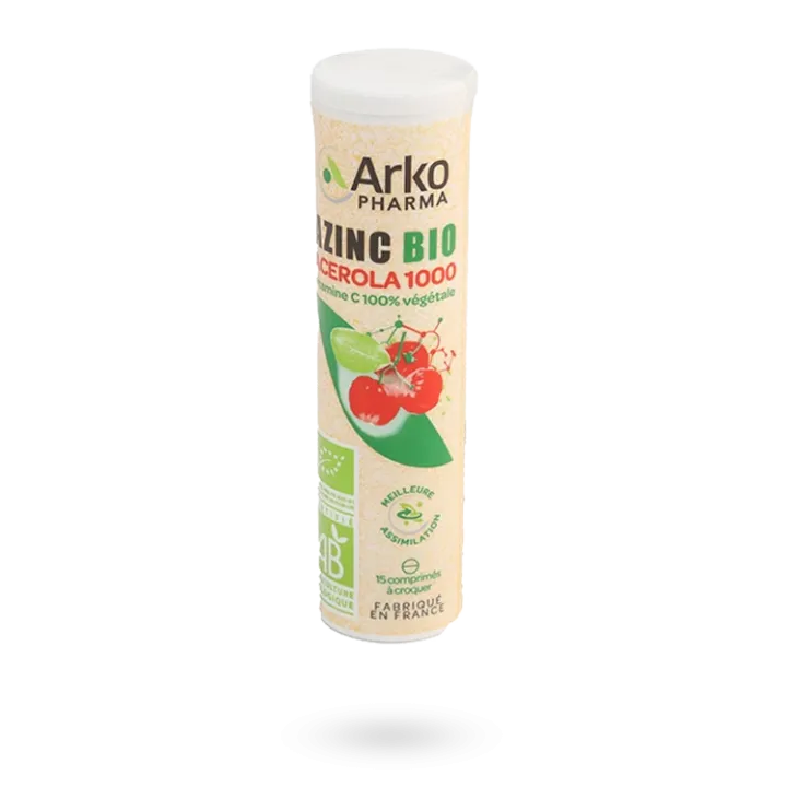 Azinc BIO Acerola 1000 Arkopharma 15 comprimés à croquer