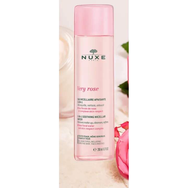 Eau micellaire apaisante 3 en 1 Very Rose Nuxe 200 ml