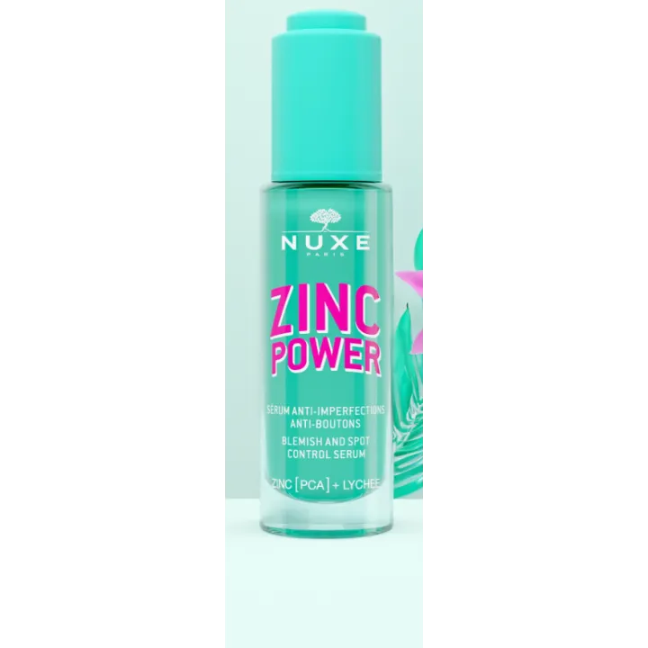 Sérum Zinc Power Nuxe anti-imperfections, anti-boutons 30 ml