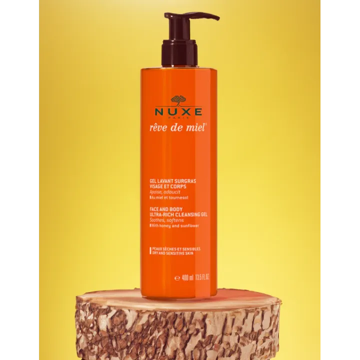 Gel lavant surgras visage et corps Rêve de Miel Nuxe 400 ml