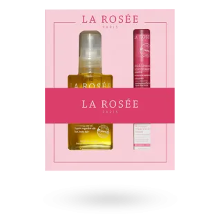 Coffret La Rosée Noël 2024 huile de soin, stick lèvres + recharge offerte Coffret La Rosée Noël 2024 huile de soin, stick lèvres + recharge offerte