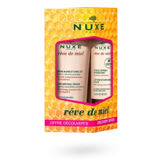 Duo gourmand crème mains 30 ml & stick lèvres 4 g Rêve de Miel Nuxe