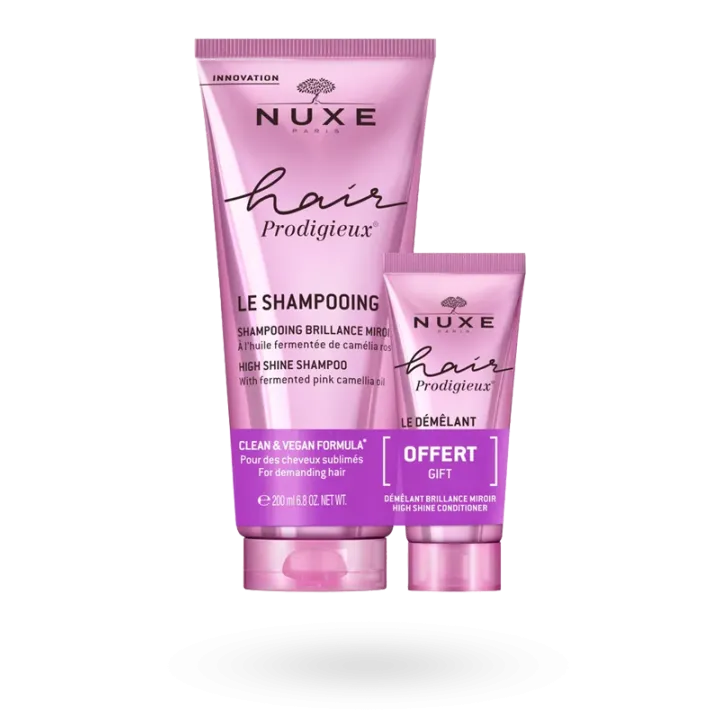 Nuxe Hair Prodigieux Shampooing 200 ml + Démélant Brillance Miroir 30 ml