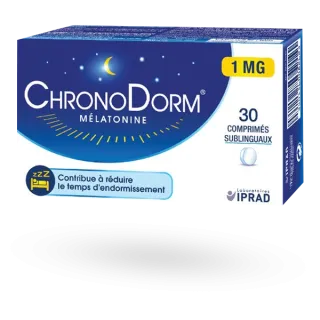 ChronoDorm 1 mg mélatonine 30 comprimés sublinguaux