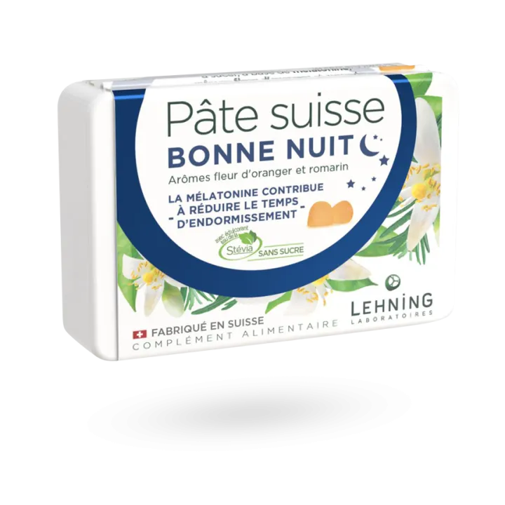 Pâte suisse Bonne nuit Lehning sans sucre - Boite 50 g