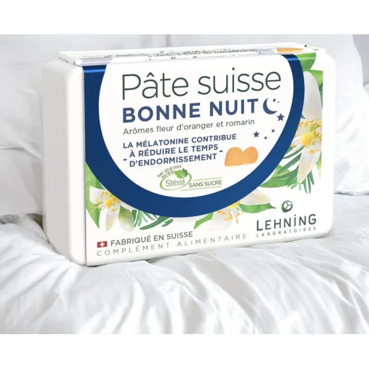 Pâte suisse Bonne nuit Lehning sans sucre - Boite 50 g