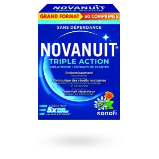 Novanuit Triple action sans dépendance 60 comprimés