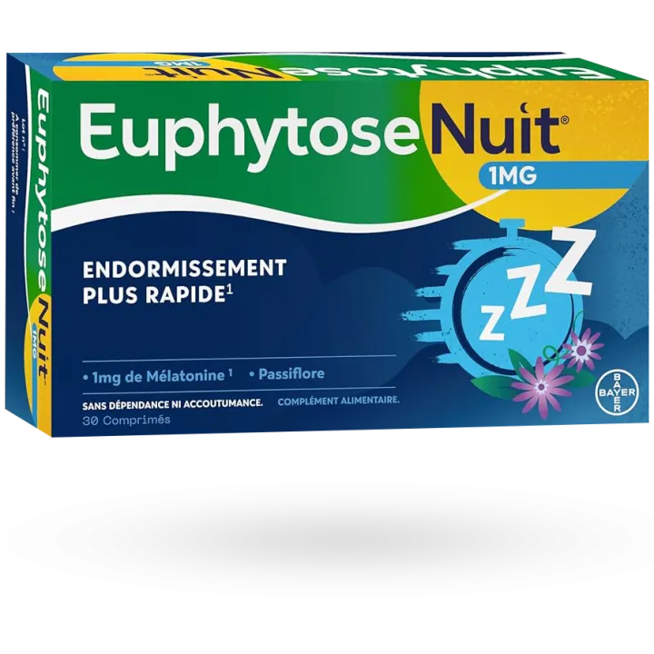 Euphytose nuit 30 comprimés - Endormissement et sommeil réparateur