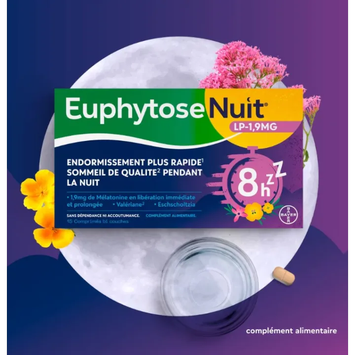 Euphytose Nuit LP-1,9 mg 15 comprimés libération prolongée