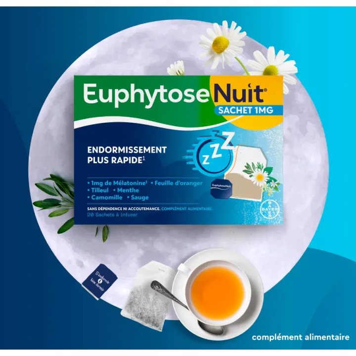 Euphytose Nuit sachet 1 mg 20 infusions