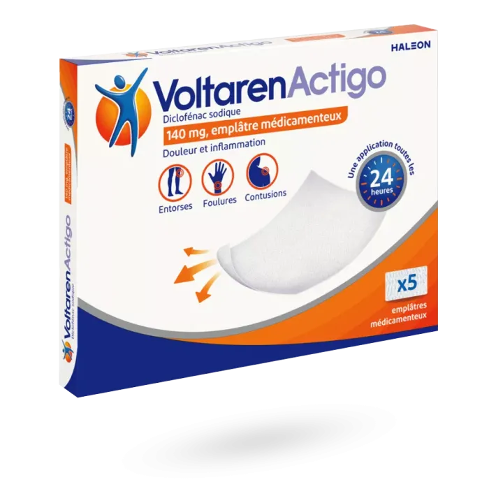 VoltarenActigo 140 mg 5 emplâtres médicamenteux