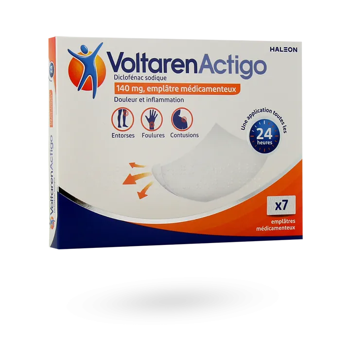 VoltarenActigo 140 mg 7 emplâtres médicamenteux